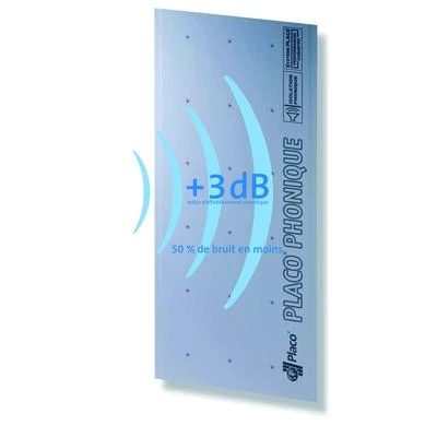 Plaques Acoustiques Plaque De Plâtre Phonique Placo BA13 - 1.20M X 2.50M - épaisseur 12.5MM 5 Plaques Acoustiques Plaque De Plâtre Phonique Placo BA13 - 1.20M X 2.50M - épaisseur 12.5MM – Image 3