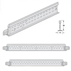 Knauf Ceiling Solutions Ossature Pour Plafonds Entretoise Prélude 15 XL2 - 38x15 Mm 0.60 Ml - Blanc Sans Lumière