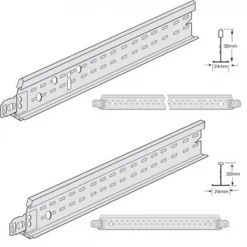 Knauf Ceiling Solutions Ossature Pour Plafonds Entretoise Prélude 24 XL2 - 30x24 Mm 0.60 Ml - Blanc Sans Lumière