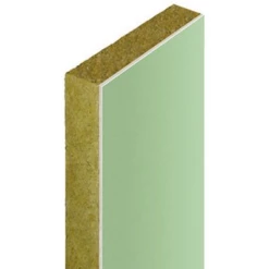 Rockwool Panneaux De Doublage Mur Doublage Thermo-acoustique Hydrofuge Pour Murs Intérieurs - Labelrock Hydro BA13 - R.2.40m².K/W - 2.60M X 1.20M - ép.80MM