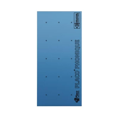 Plaques Acoustiques Plaque De Plâtre Phonique Placo BA13 - 1.20M X 2.50M - épaisseur 12.5MM 4 Plaques Acoustiques Plaque De Plâtre Phonique Placo BA13 - 1.20M X 2.50M - épaisseur 12.5MM – Image 2