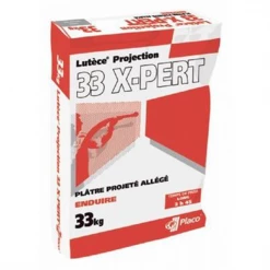 Placo Plâtre Plâtre Projeté Monocouche Pour Murs Et Plafonds Intérieurs - Lutèce Projection 33Xpert - Sac De 33 Kg
