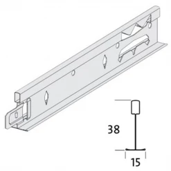 Plafométal Ossature Pour Plafonds Porteur CLIP-ON T15
