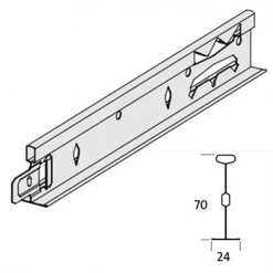 Plafométal Ossature Pour Plafonds Porteur CLIP-ON T24 XL