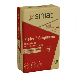 Plâtre Plâtre Pour Montage De Cloisons En Briques Ou Parpaings - Plafer Briqueteur Siniat - Prise Contrôlée - Sac De 40 Kg