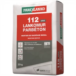 Ragréage Mural Enduit De Ragréage Mural 112 LANKOMUR PARBÉTON Parexlanko - Gris Sac De 25KG