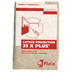 Placo Plâtre Plâtre Allégé à Projeter Pour Enduisage Des Murs Et Plafonds - Lutèce Projection 33X Plus - Sac De 33 Kg